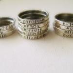 Fine Silver Personalized Stacking Ring - One..